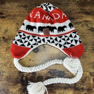 Kootenay Knit & Apparel Canada Bear Beanie Hat Cap